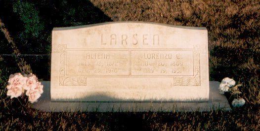 Lorenzo & Altena LARSEN Headstone