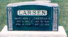 Christian H. and Mary Ann LARSEN headstone